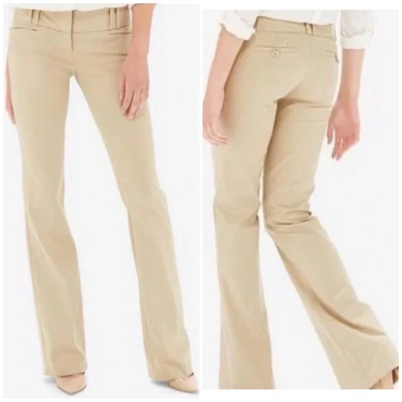 The Limited Drew Fit Pants Beige Tan Work Dress Trousers 8 R - Picture 3 of 5